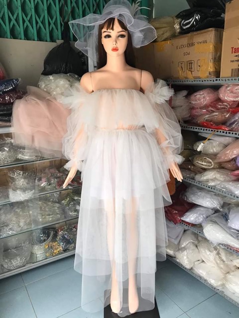 Váy voan chụp beauty, chụp bầu