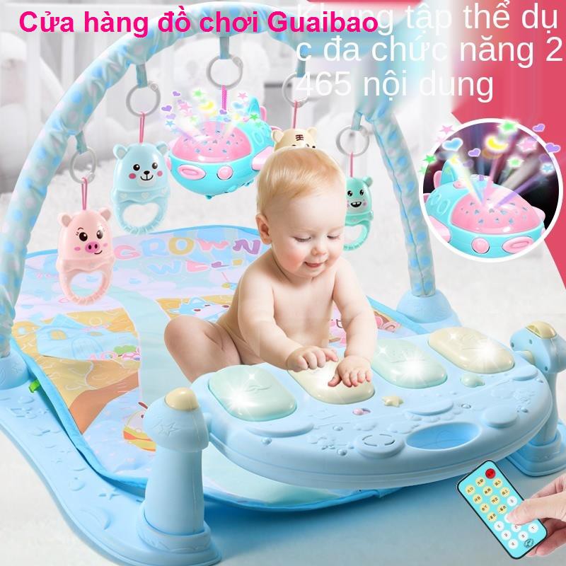 [kích thước đo chiều cao] đồ chơi trẻ sơ sinh điều khiển từ xa âm thanh và ánh sáng bàn đạp piano Khung thể dục ch