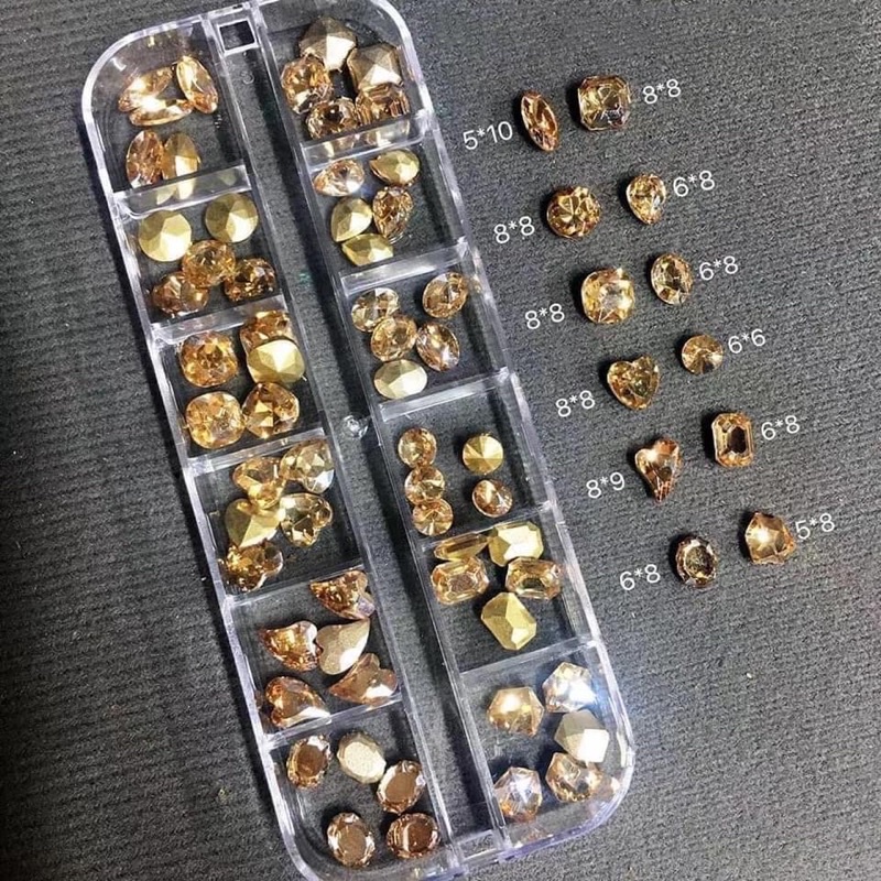 Khay đá khối mix 60 viên siêu sáng
