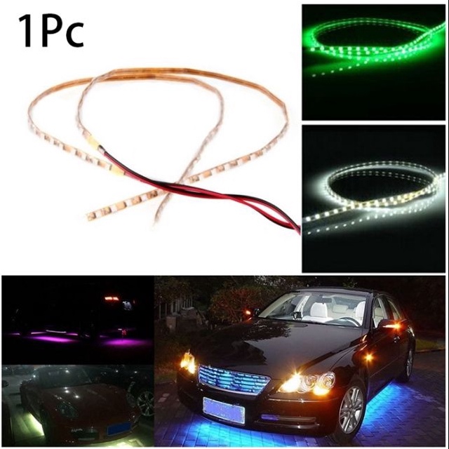 Bộ 2 Dải Đèn LED 1210 45cm 45smd Mềm Mại Chống Thấm Nước Trang Trí Thân Xe Hơi 12V