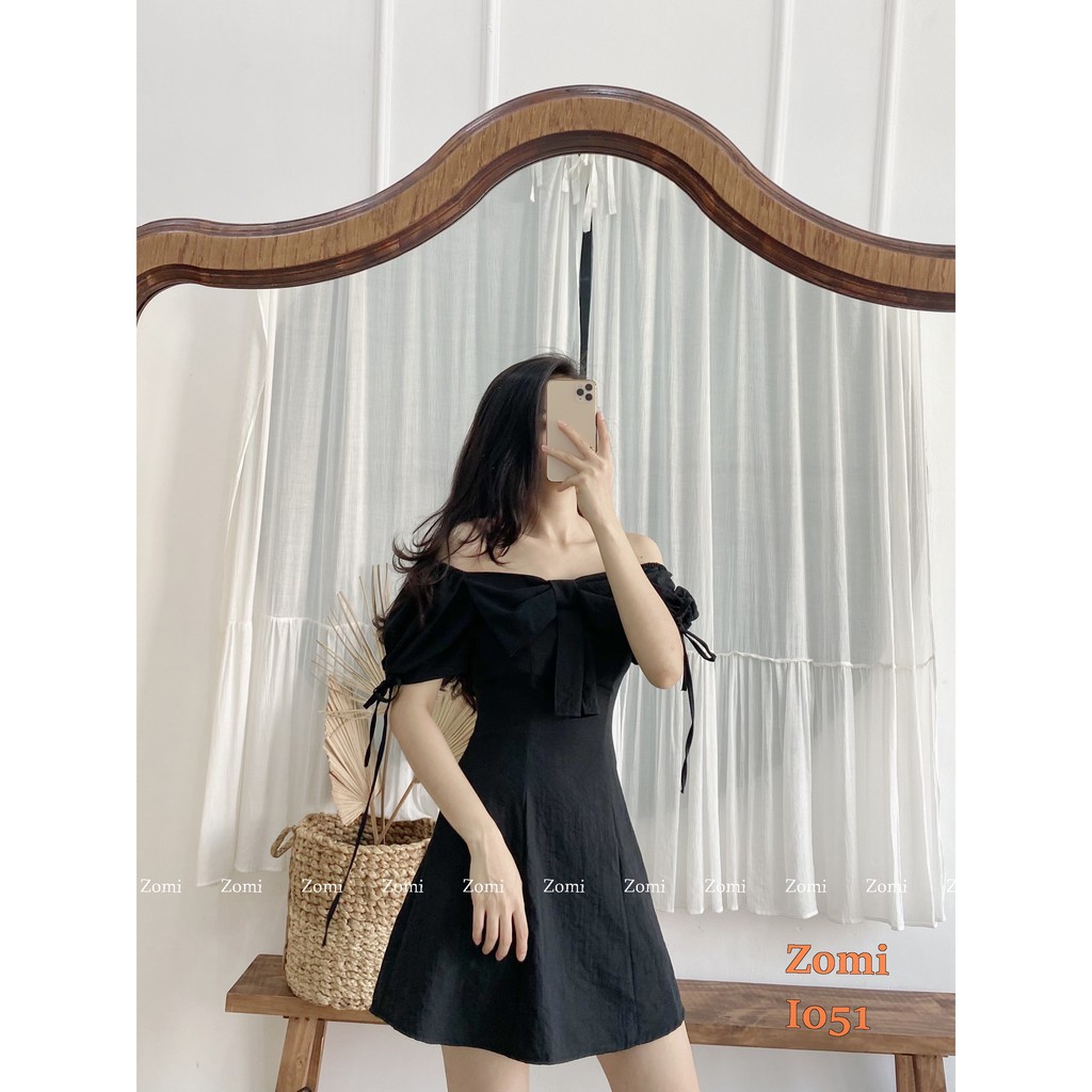 Đầm chữ A phong cách Hàn Quốc nơ trước thiết kế cao cấp ZOMI I051 | BigBuy360 - bigbuy360.vn