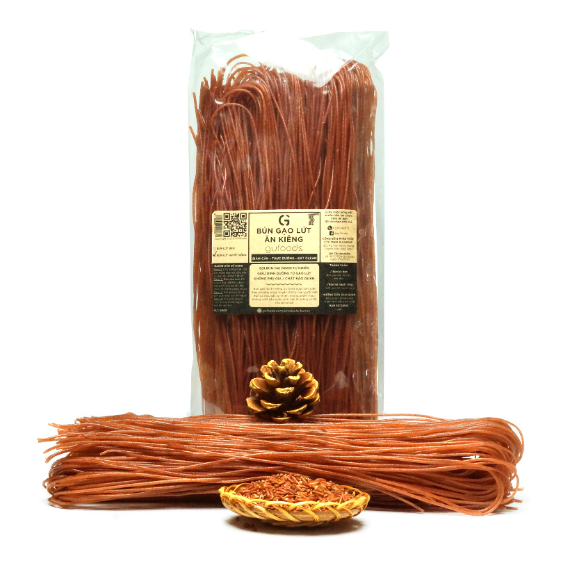 Bún gạo lứt ăn kiêng GUfoods (huyết rồng/đen) - Giảm cân, Thực dưỡng, Eat clean (250g/500g) | BigBuy360 - bigbuy360.vn