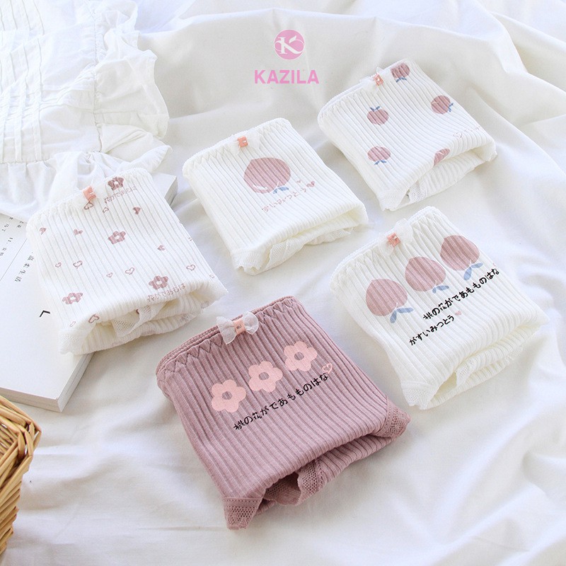 [Mã 12FASHIONSALE1 giảm 10K đơn 50K] Quần lót nữ hình quả đào dễ thương, quần lót cotton xuất Nhật Kazila QLH75 | BigBuy360 - bigbuy360.vn