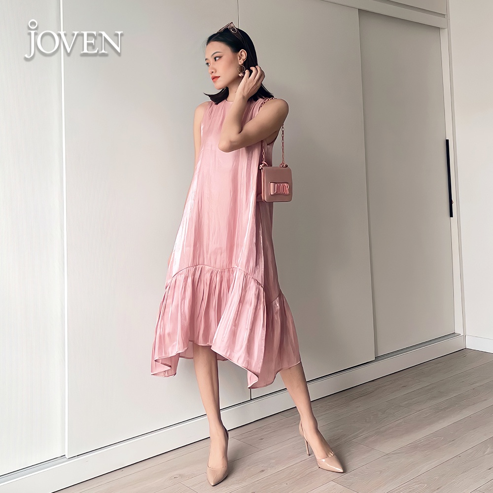 Đầm maxi đuôi cá sang chảnh lụa cao cấp JOVEN, thiết kế tầng xòe suông dáng dài, đi biển đi cafe dạo phố