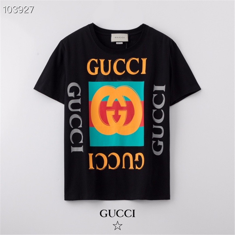 GUCCI Fashion casual round neck cotton couple short-sleeved T-shirt 2056#