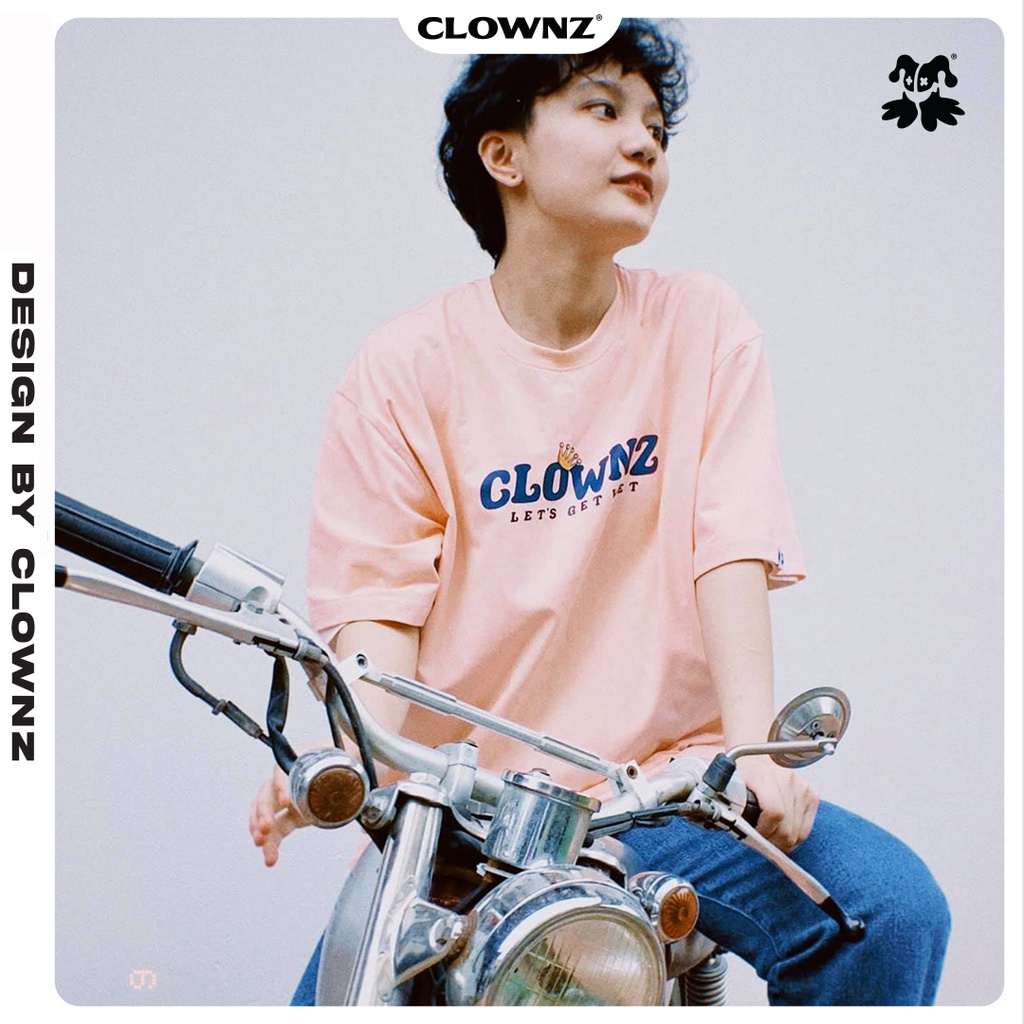 [FULLTAG CHÍNH HÃNG] Áo thun tay lỡ unisex ClownZ Let's Get Wet T-shirt form rộng, chất cotton màu pastel