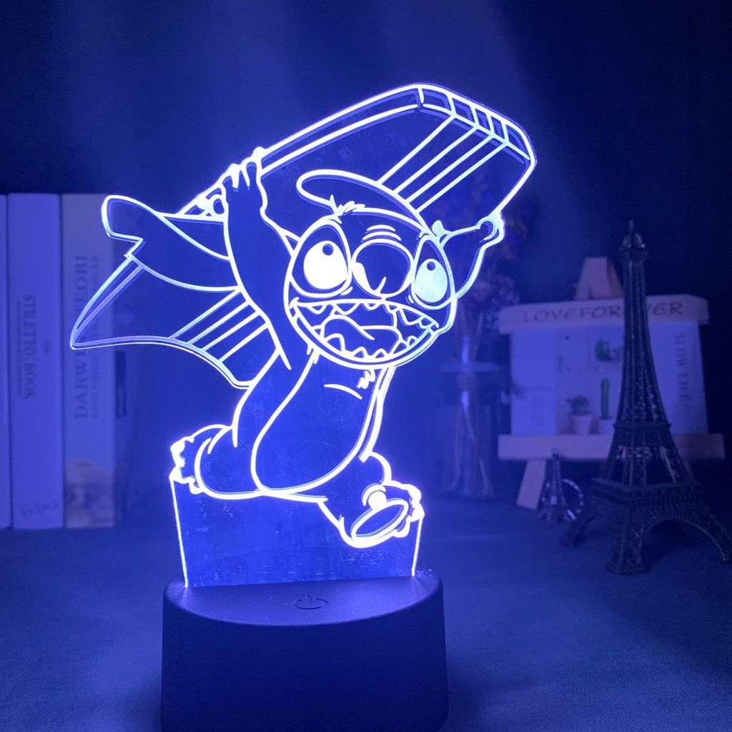 Đèn Ngủ LED Để Bàn Hình Lilo & Stitch Trang Trí Nhà Cửa