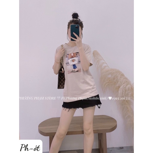 áo phông hình đính đá hàng chuẩn wendi QC | BigBuy360 - bigbuy360.vn