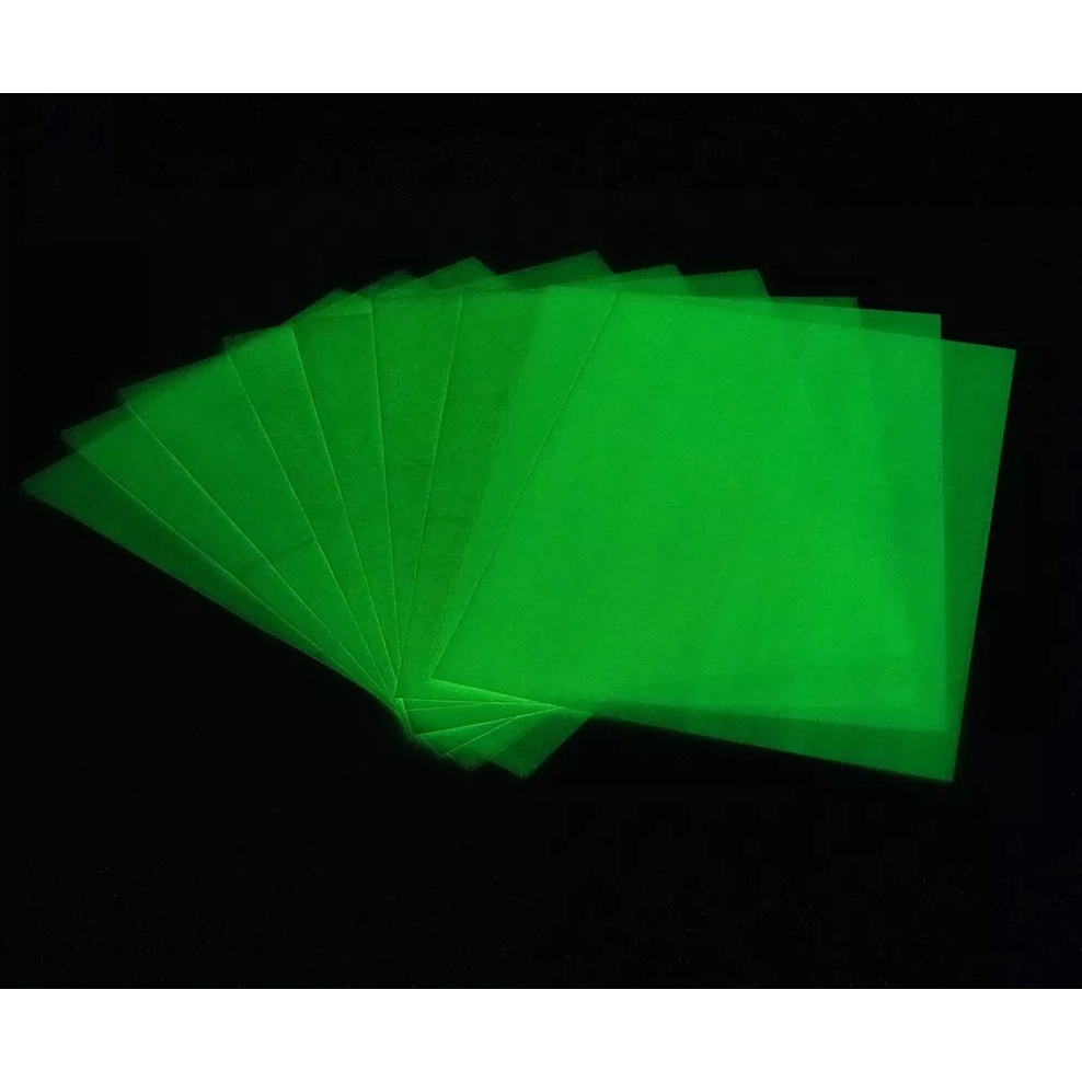 Decal Hình Xăm Dạ Quang ( Phát Sáng Trong Tối ) Dùng cho Máy In phun 5 bộ