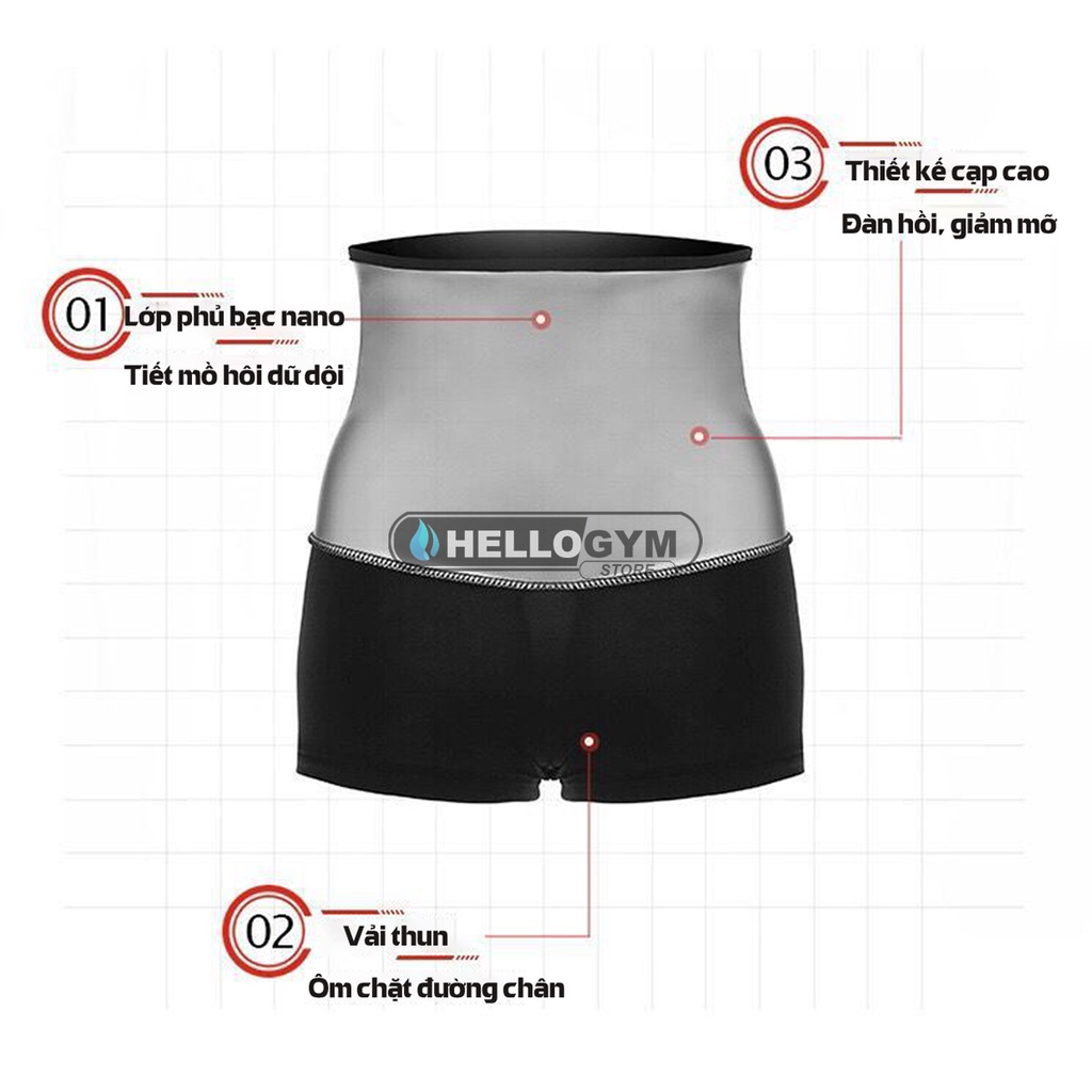 (SIÊU SALE) Quần Legging Nữ Sinh Nhiệt, Đổ Mồ Hôi, Giảm Mỡ Bụng _ Hỗ Trợ Giảm Cân (Cỡ Ngắn/Đùi)