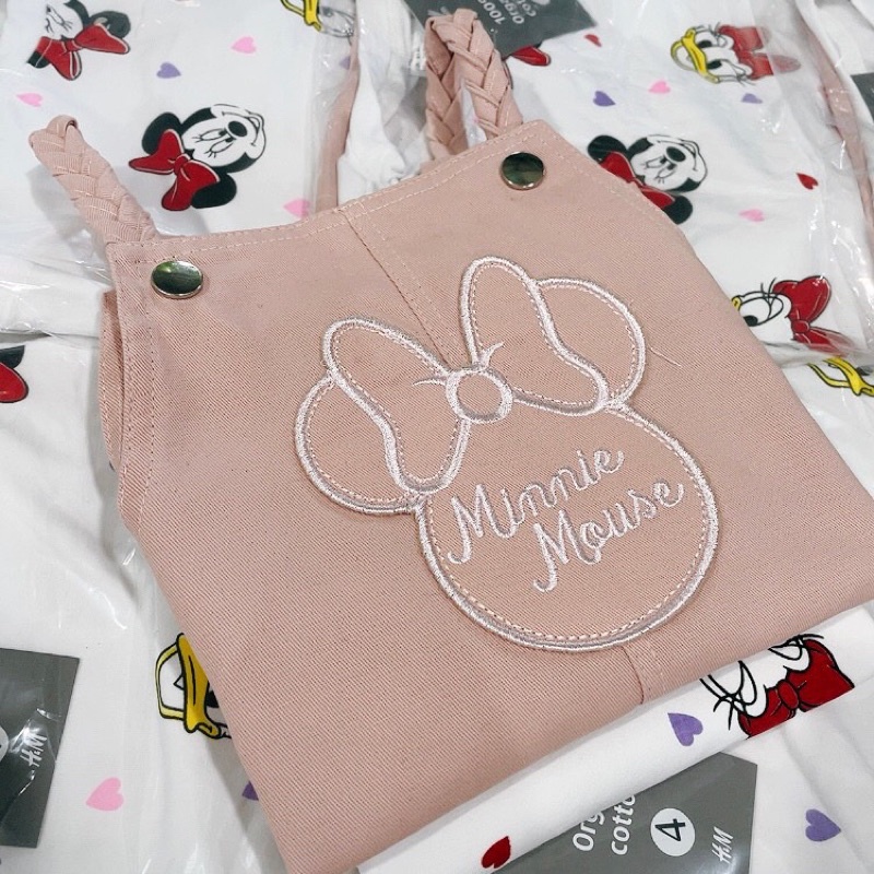 Set Váy yếm mickeyyy hồng cho bé gái