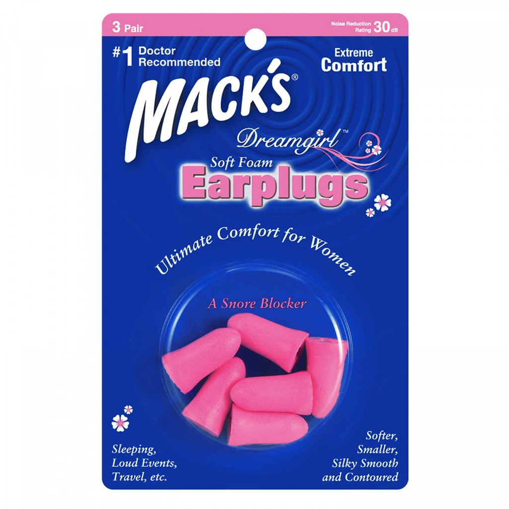 Nút bịt tai chống ồn DreamGirl Mack's Nhập Khẩu Mỹ - bảo vệ tai, giúp ngủ ngon - Hộp 3/5/7 đôi [Halongstars]