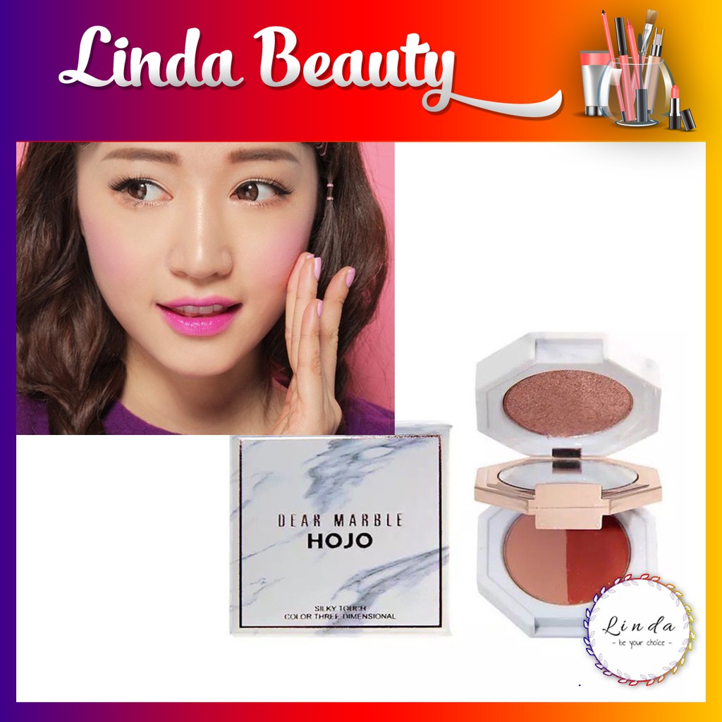 Phấn mắt kiêm má hồng 2 tầng vân đá Hojo Dear Marble hàng nội địa Trung | BigBuy360 - bigbuy360.vn