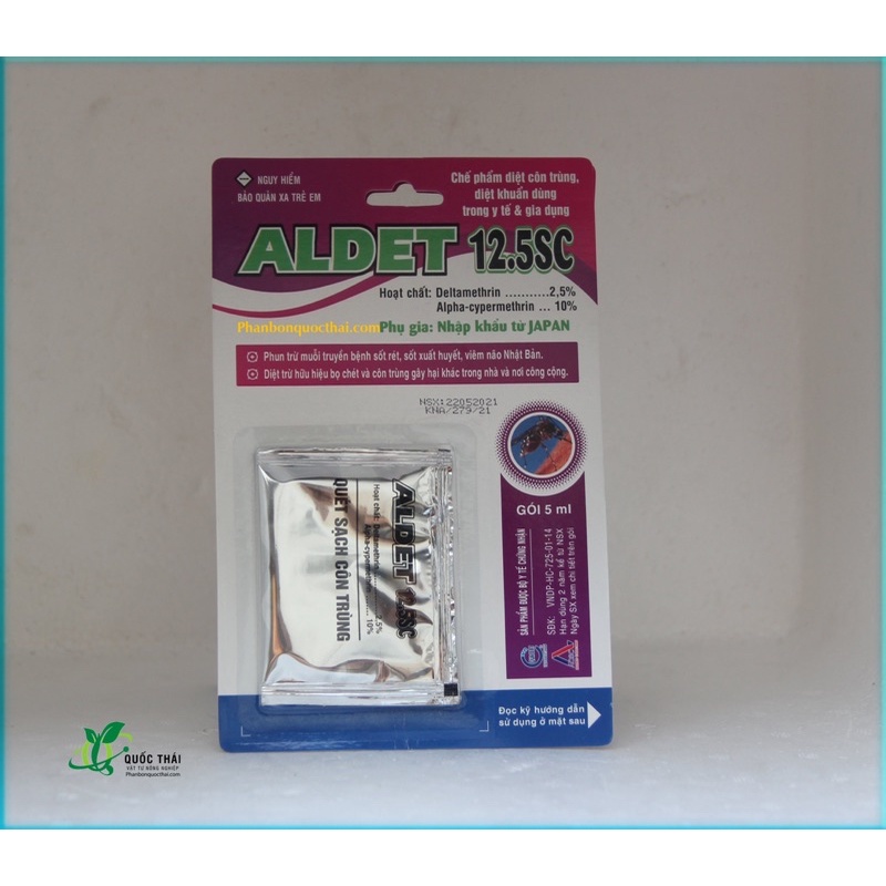 Chế Phẩm Diệt Muỗi,Nhúng Mùng Màn ALDET 12.5SC (5ml)