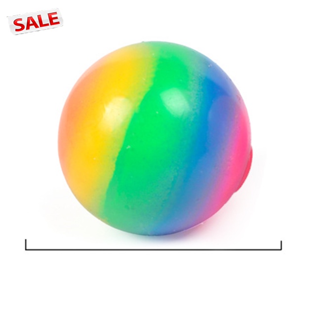 Tdg Soft  Rubber  Ball Rainbow Color Elastic Tension Rubber Ball Relieve Stress Rebound Vent Toy
