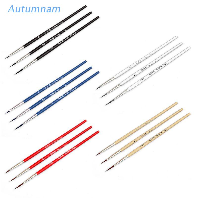 Set 3 Cọ Vẽ Tranh Đầu Mảnh Ngòi Mảnh 0 00 000