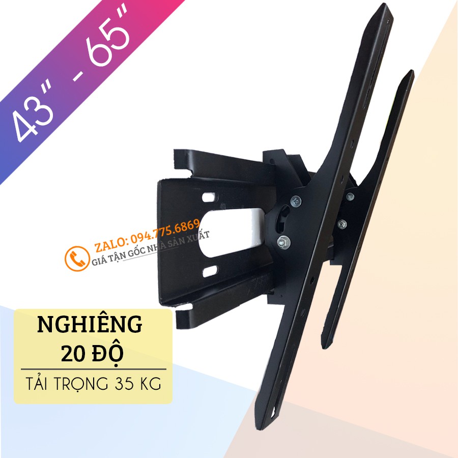 Giá Treo Tivi Gật Gù 43 - 50 - 55 - 60 - 65 inch - Giá Treo Tivi  Điều Chỉnh Góc Nghiêng 20 Độ