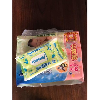 Khăn Ướt Moony 80 tờ/bịch nội địa Nhật