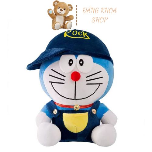Gấu Bông Doremon Đội Mũ Chất Liệu Vải Nhung Hàn Quốc Đáng Yêu Nghộ Nghĩnh Hàng Cao Cấp