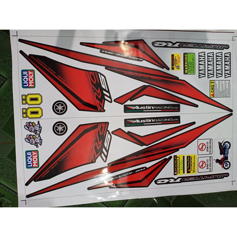 Tem rời jupiter fi 219 đỏ xe đen