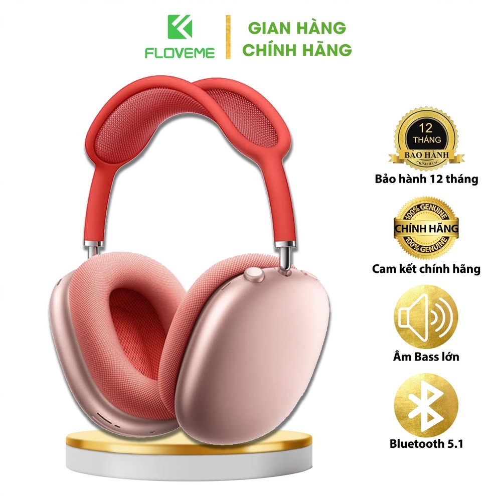 Tai Nghe Headphone không dây Blutooth Chụp Tai Chống Ồn Floveme Air Max PA9 Có Micro Đàm Thoại - Hỗ Trợ Thẻ Nhớ SD