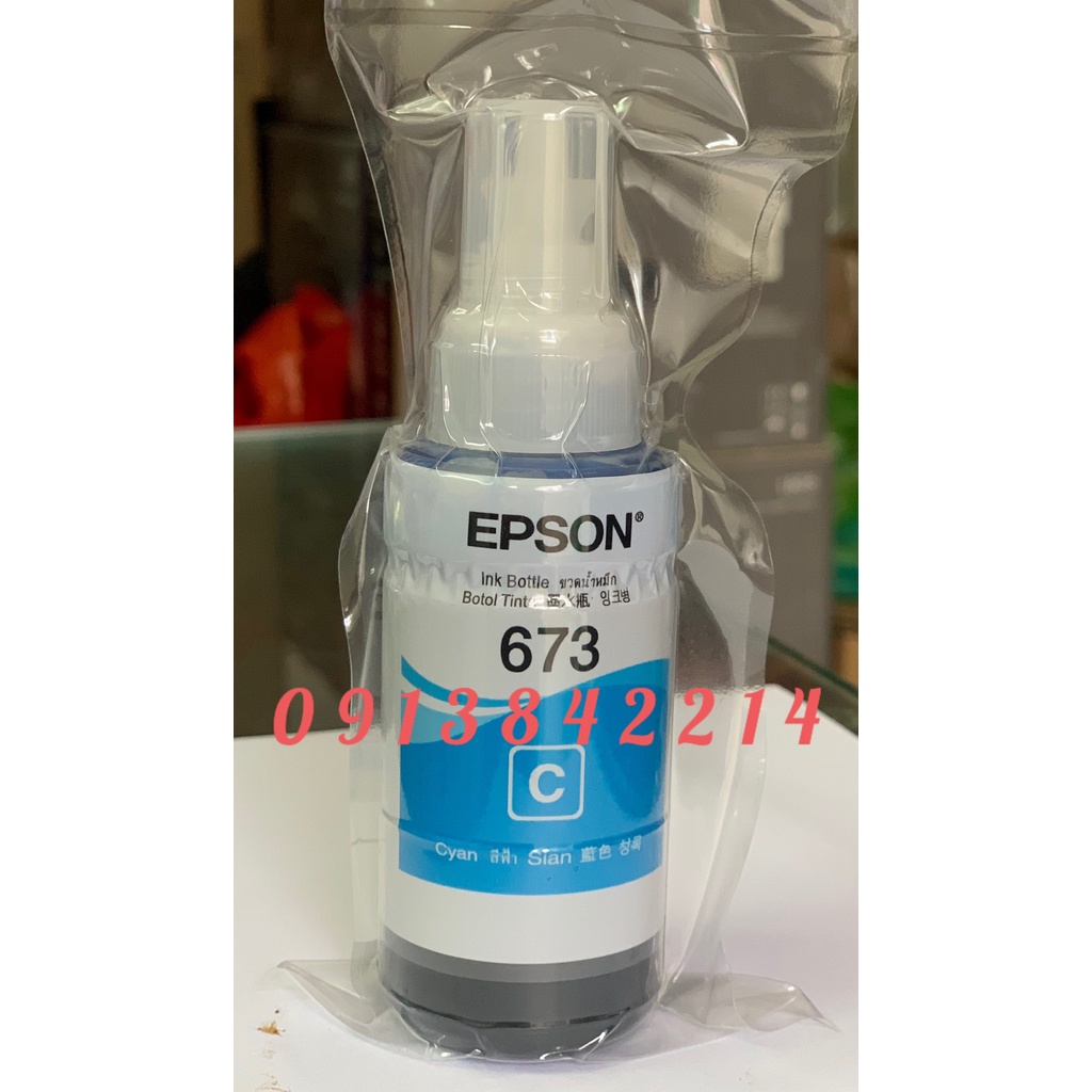 Mực epson 673 xanh(C)theo máy epson L800/ L805 /L1800. L850 6 màu rời 70ml/1 màu