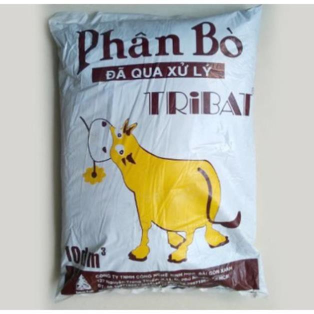 Phân bò qua xử lý Tribat 10dm3- đã ủ hoai mục không mùi hôi không mầm bệnh (giao nhanh nowship)