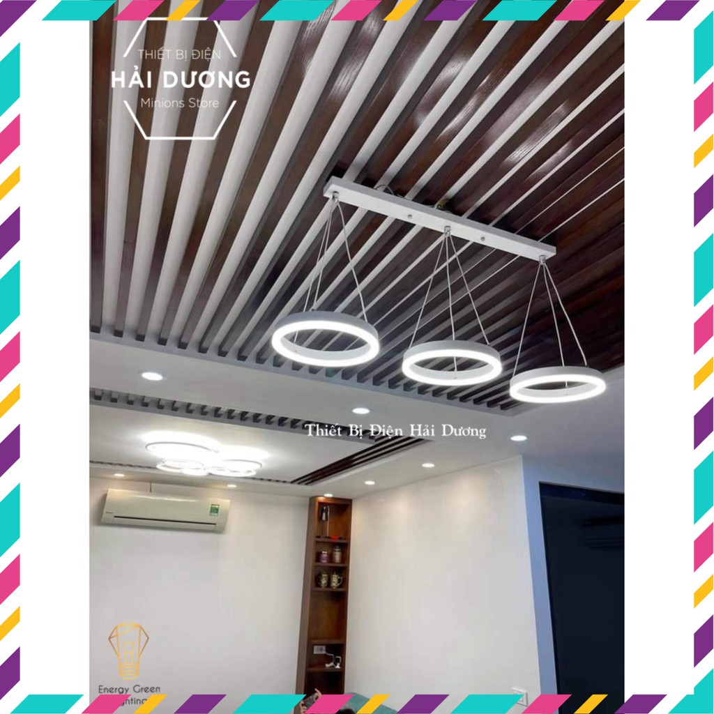 Đèn Thả Trang Trí - Đèn Thả Trần 3 Vòng Tròn TLVM20x3 Kiểu Dáng Hiện Đại - 3 Chế Độ Ánh Sáng - Phù Hợp Mọi Không Gian