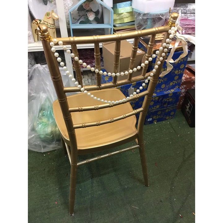 Cuộn dây hạt ngọc trai nhân tạo trang trí   cuộn dây đá handmade