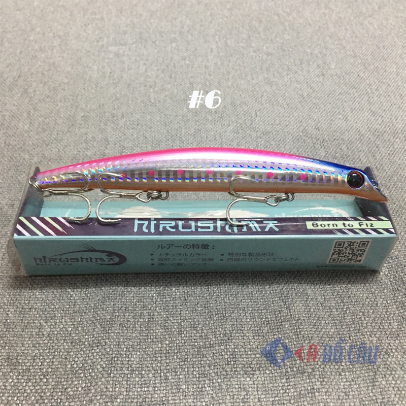 Mồi câu cá chẽm Hirushima Minnow Lipless 130 Pro