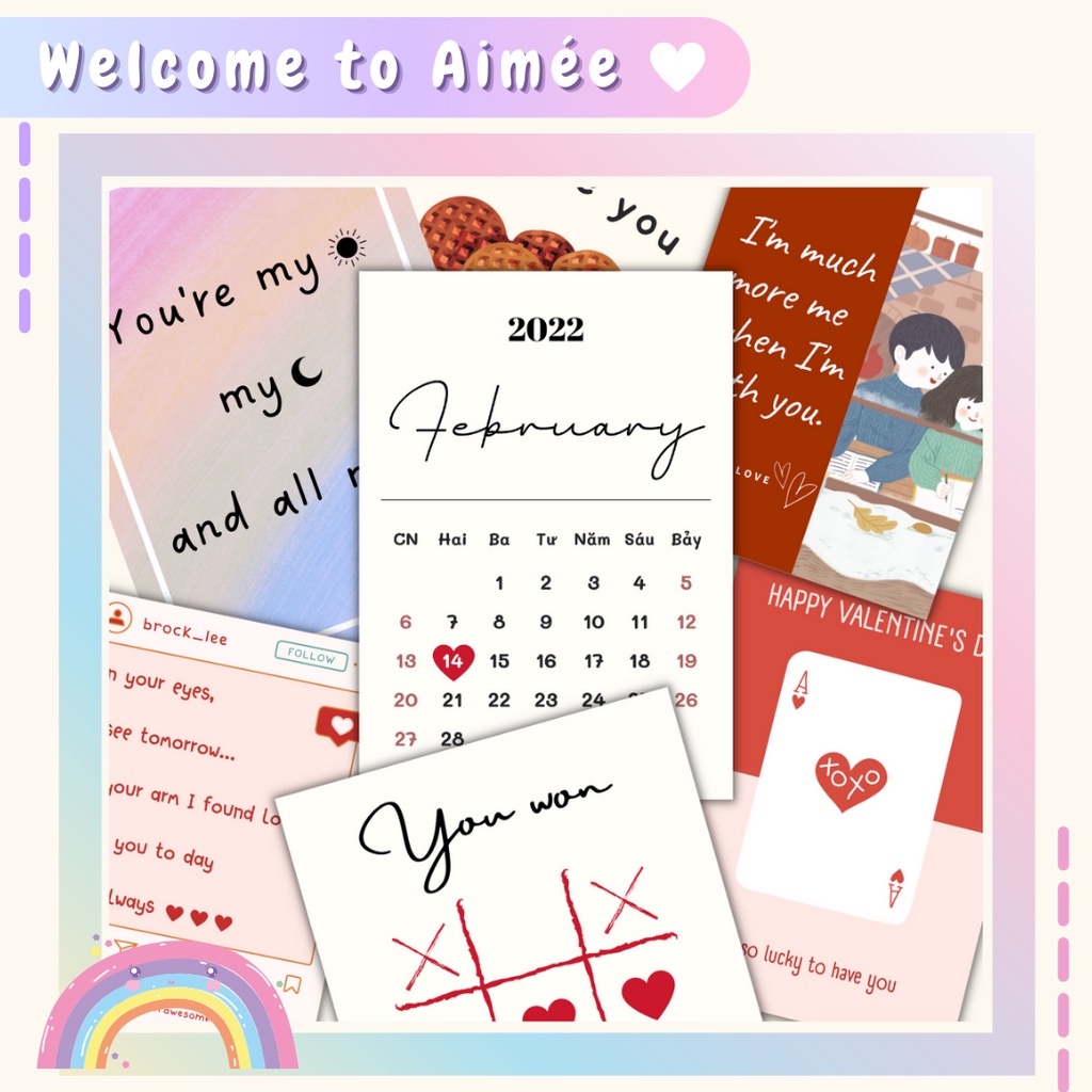 Thiệp valentine 14/2 , thiệp sinh nhật, thiệp 8/3, cảm ơn, chúc mừng ... | Ver 1 |