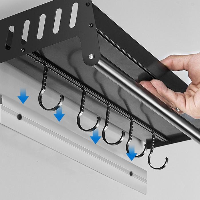 Giá Nhôm Treo Tường Đựng Đồ Dùng Nhà Bếp Tiện Dụng | BigBuy360 - bigbuy360.vn