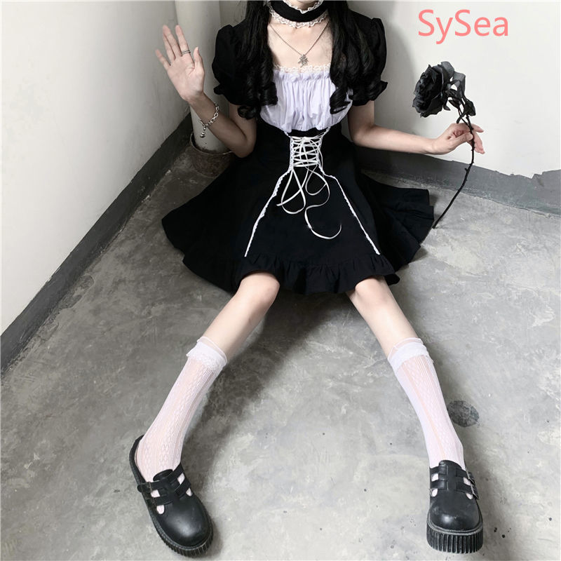 Đầm tay ngắn phong cách lolita đáng yêu thời trang cho nữ