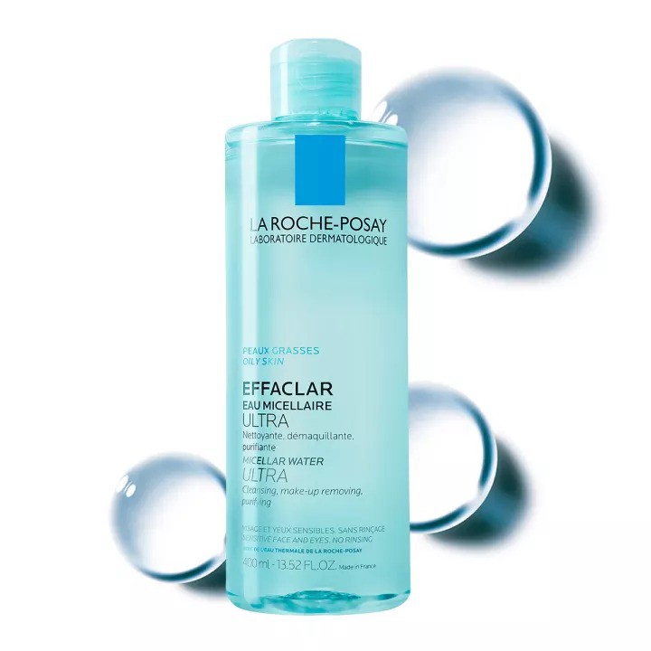 Nước tẩy trang và làm sạch sâu La Roche-Posay Micellar Water Ultra Sensitive dành cho da dầu nhạy cảm 400ML.