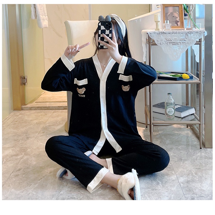 PIJAMA Dài Tay Mặc Nhà Thường SAQ297