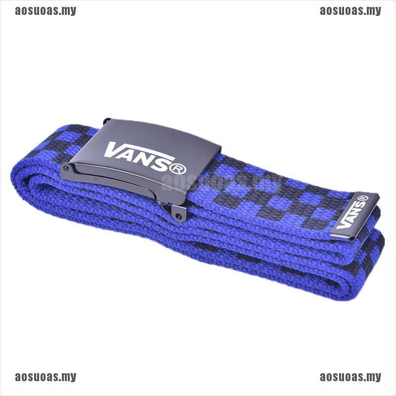 Thắt lưng bằng vải canvas họa tiết chữ VANS thời trang cho nam và nữ | BigBuy360 - bigbuy360.vn