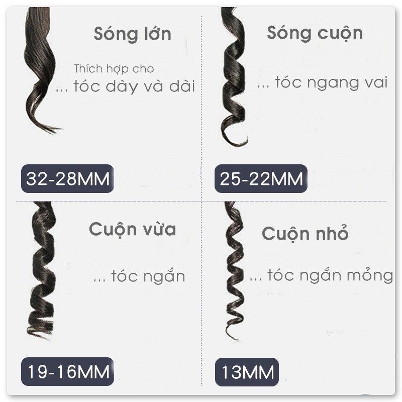 Máy uốn tóc xoay trục Hàn Quốc sử dụng cho phải đẹp 8137