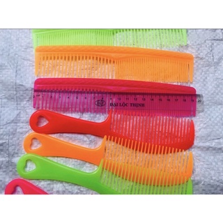🪮Set 10 Lược Rẻ Vỹ Ký, Nhiều Màu (dài 19cm)