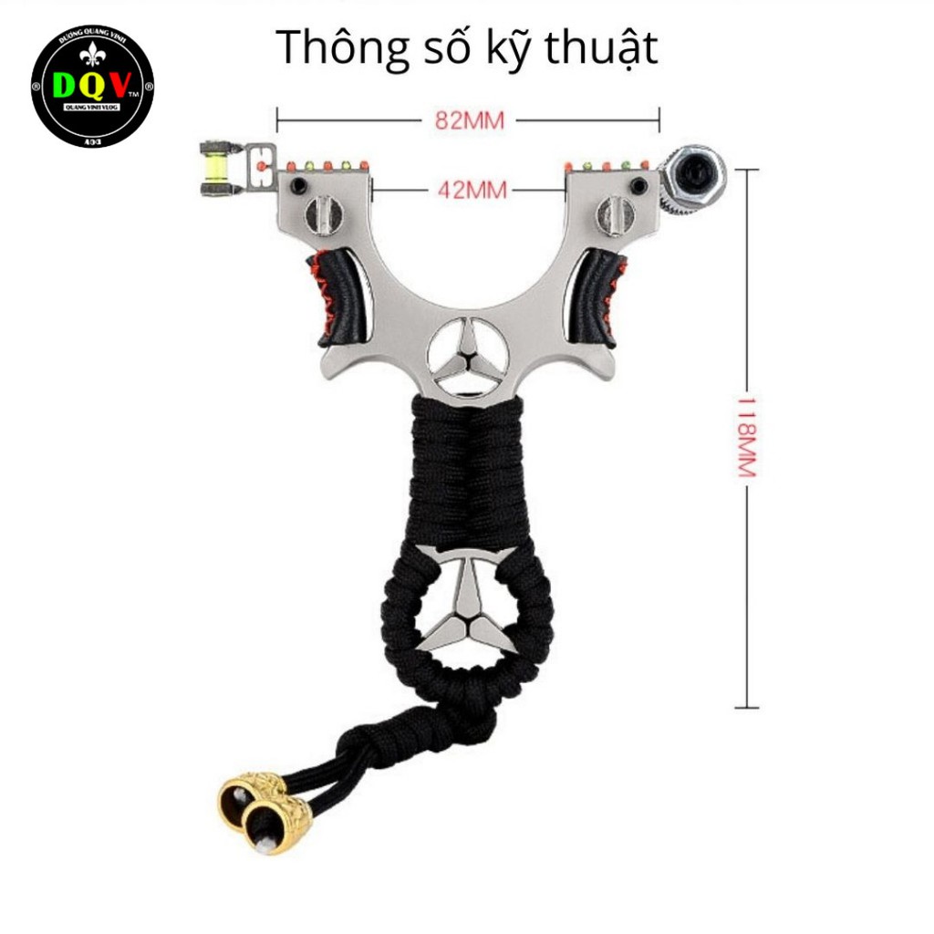 Ná Cao Su MECEDES Inox đèn Lazer CÁN THÉP có thước ngắm