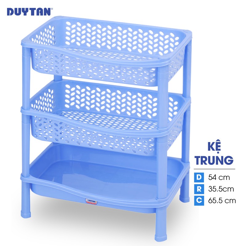 Kệ trung nhựa DUY TÂN 3 ngăn (54 x 35.5 x 65.5 cm) - 46410 - Giao màu ngẫu nhiên