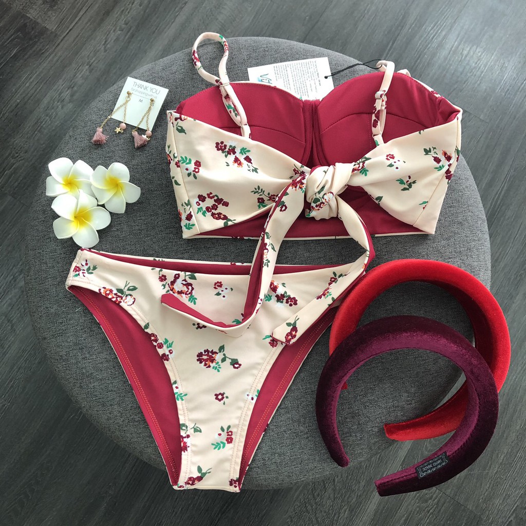 VIBES Quần bơi lẻ hoa nhí VIBES Panties Floral Pale