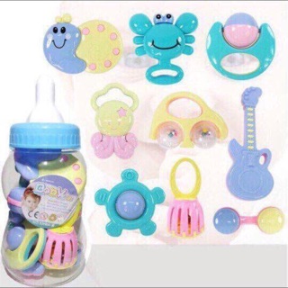 ❤️bộ baby toys bình ti xúc xắc 9 món cho bé