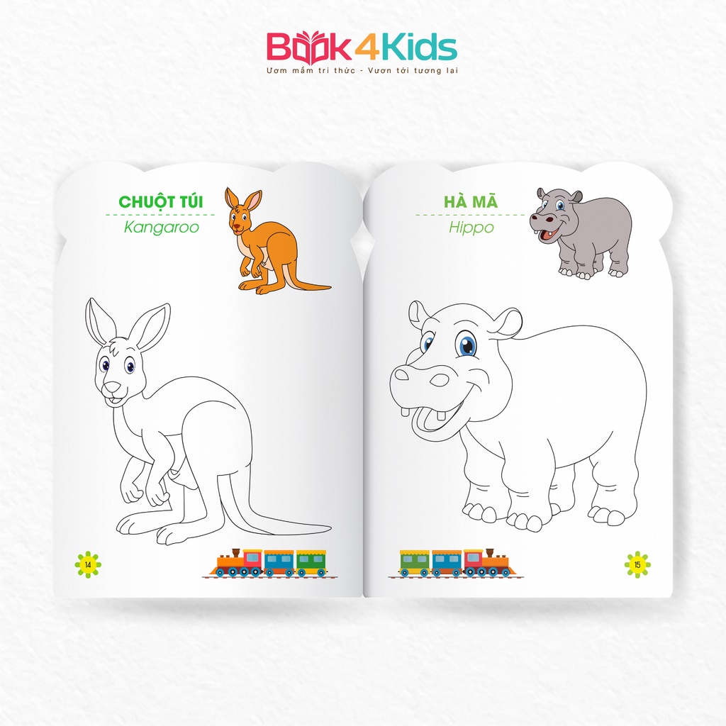 Sách - Tô Màu Họa Sĩ Nhí - Song Ngữ Việt Anh - Combo 8 Cuốn