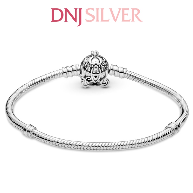 Vòng tay bạc 925 cao cấp - Mẫu vòng Cinderella Pumpkin Coach Clasp, có thể mix thêm hạt charm vào vòng theo ý thích