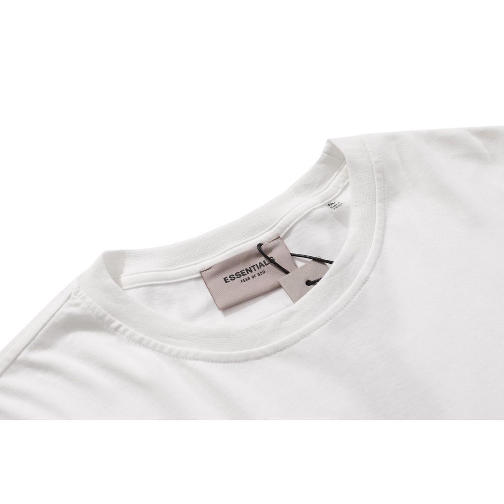 FEAR OF GOD FOG double-line ESSENTIALS three-dimensional plastic label short-sleeved high street tide brand couple T-shirt