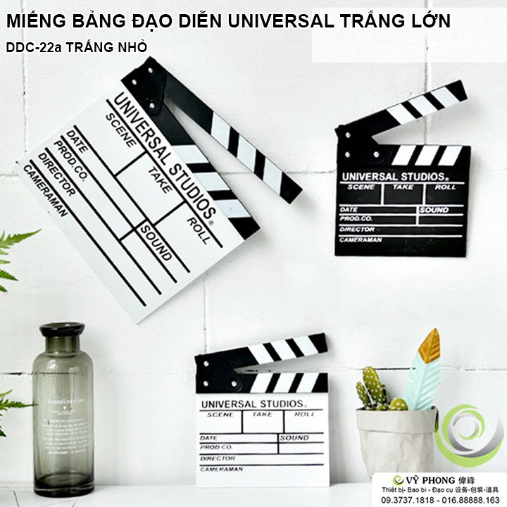 BẢNG CLAPPER BOARD BẢNG GỖ ĐẠO DIỄN UNIVERSAL STUDIOS TRANG TRÍ CHỤP ẢNH ĐẠO CỤ CHỤP HÌNH DDC-21,22