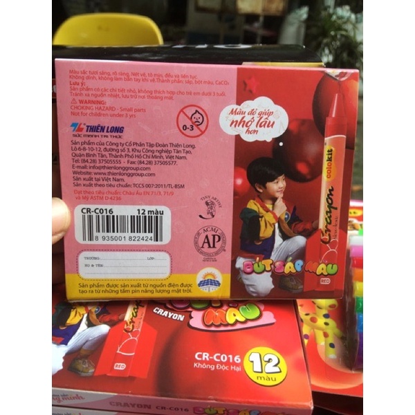 Sáp 12 Màu Clolokit CR-C016