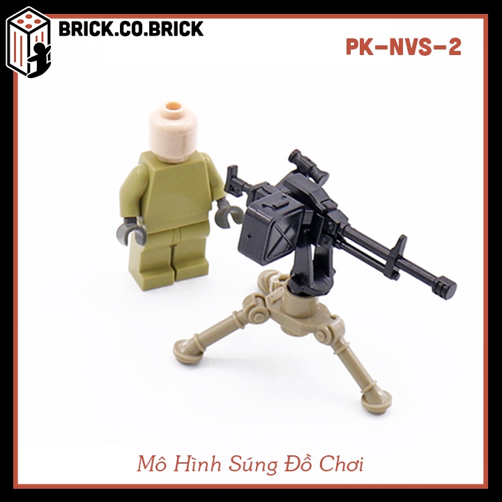 Phụ kiện MOC Army Vũ khí Súng PK-NVS-2 Đầu xám Đồ chơi lắp ráp minifig và non lego mô hình trang trí quân đội