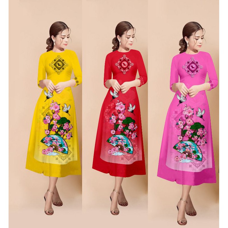 Áo dài cách tân thời trang mới bộ áo dài áo dài kèm chân váy có bán lẻ áo