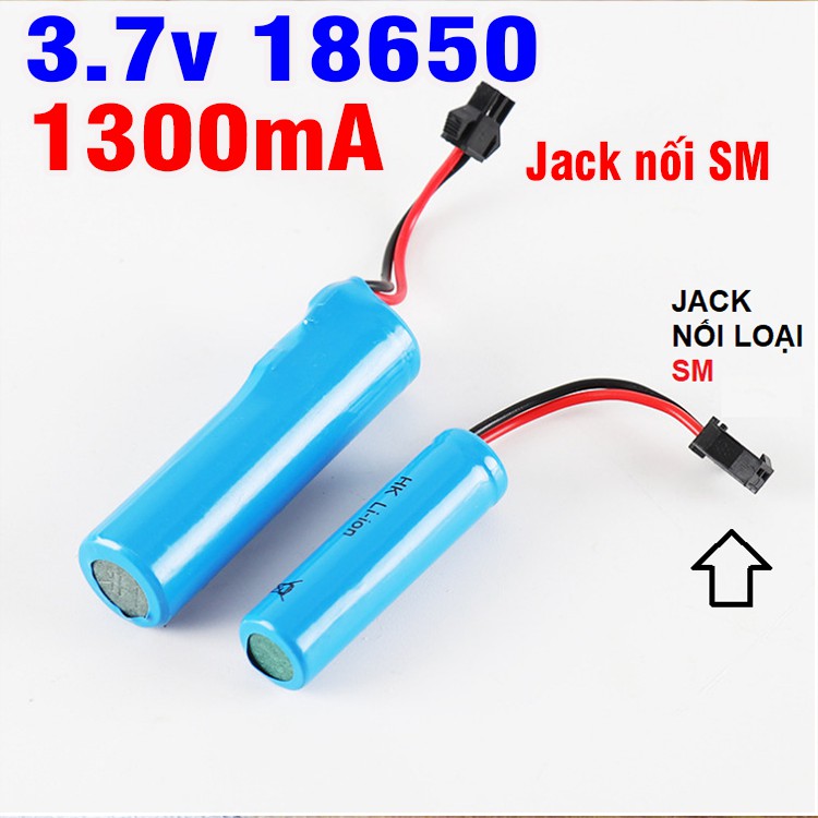 Pin sạc 18650 3.7v 1300mah dùng cho xe điều khiển